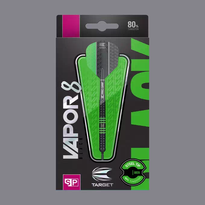 Target Darts Vapor8 Black Green 80 Tungsten 26 grams